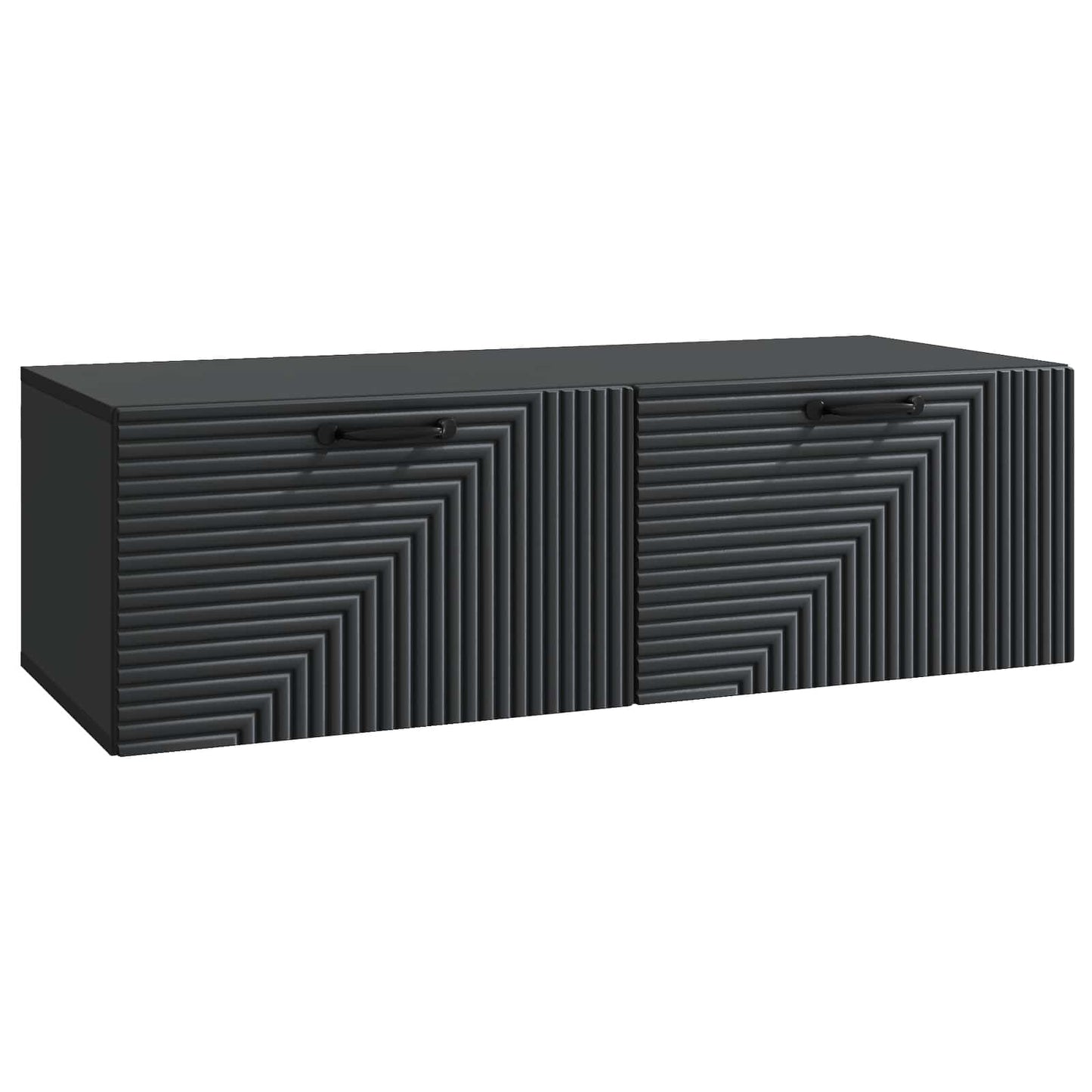 Mobile Porta TV da Muro Montaggio a parete Nero 98 x 41 x 30 cm | homemem39
