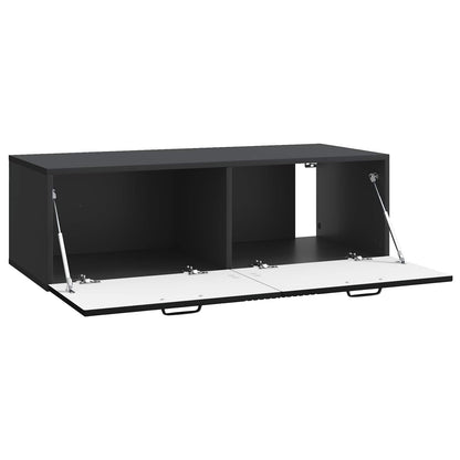 Mobile Porta TV da Muro Montaggio a parete Nero 98 x 41 x 30 cm | homemem39