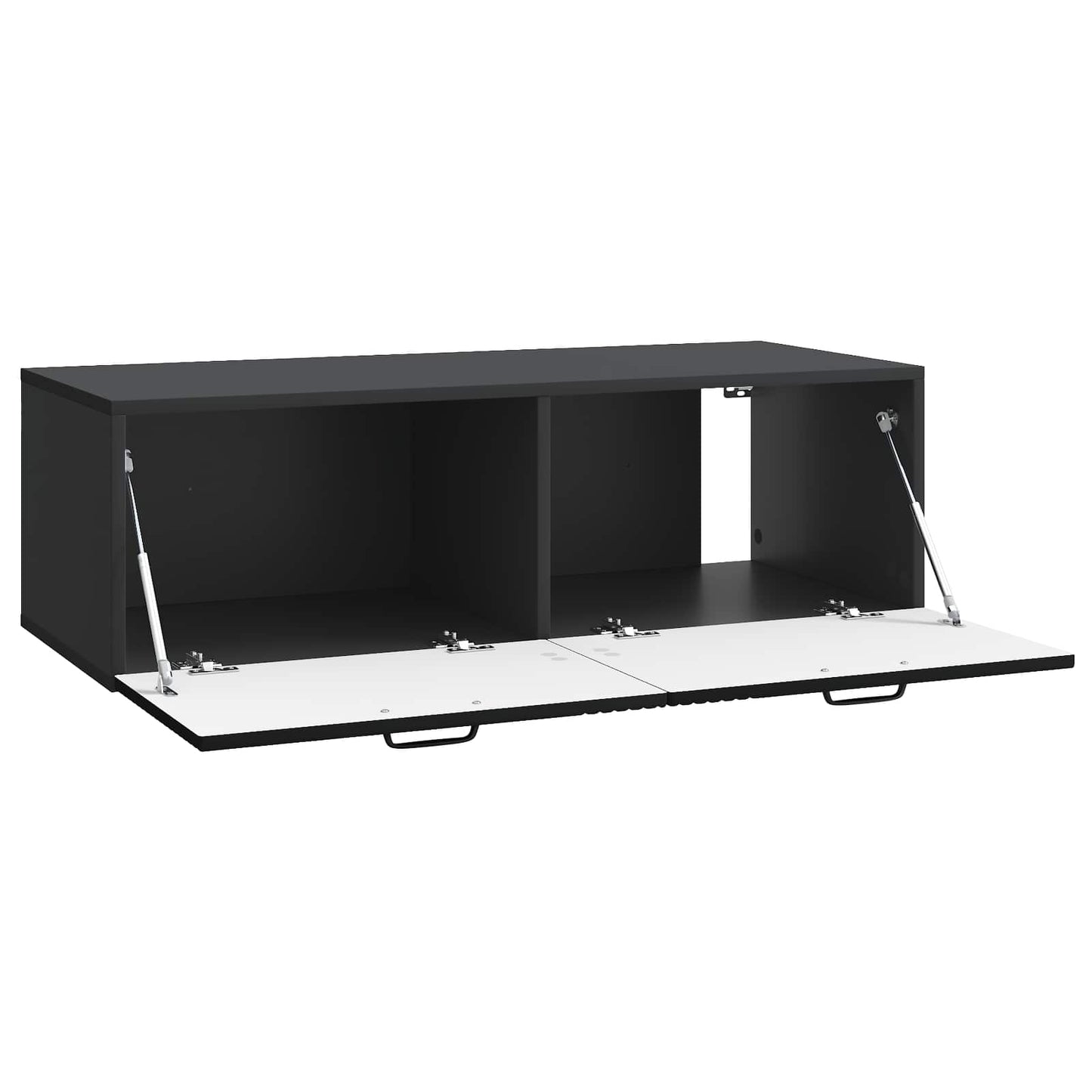 Mobile Porta TV da Muro Montaggio a parete Nero 98 x 41 x 30 cm
