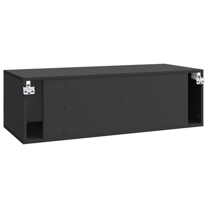 Mobile Porta TV da Muro Montaggio a parete Nero 98 x 41 x 30 cm | homemem39