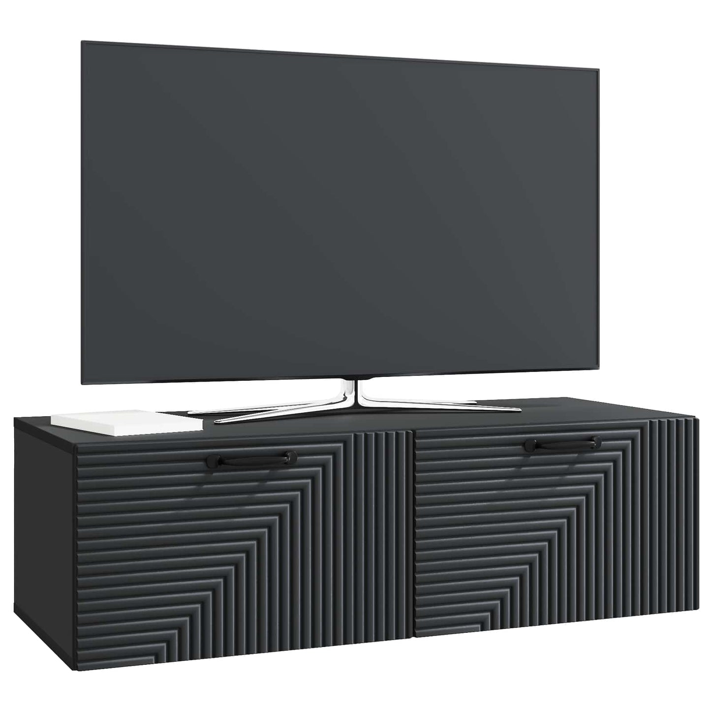 Mobile Porta TV da Muro Montaggio a parete Nero 98 x 41 x 30 cm
