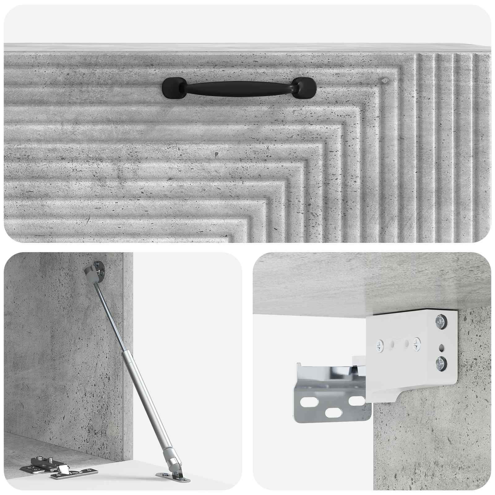 Mobile Porta TV da Muro Grigio Cemento 98 x 41 x 30 cm | homemem39