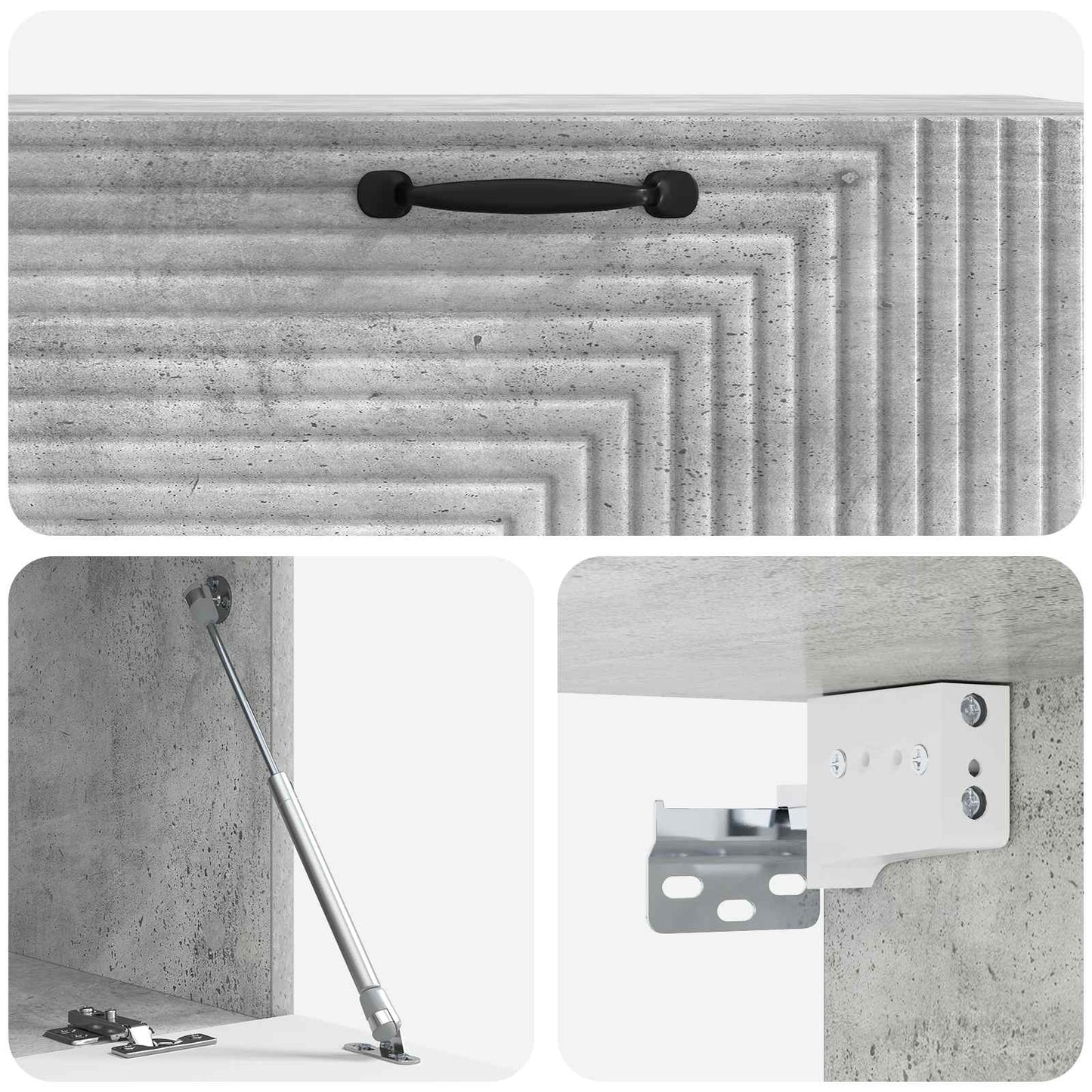 Mobile Porta TV da Muro Grigio Cemento 98 x 41 x 30 cm