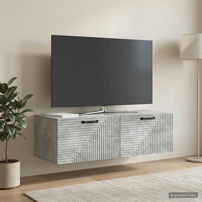 Mobile Porta TV da Muro Grigio Cemento 98 x 41 x 30 cm