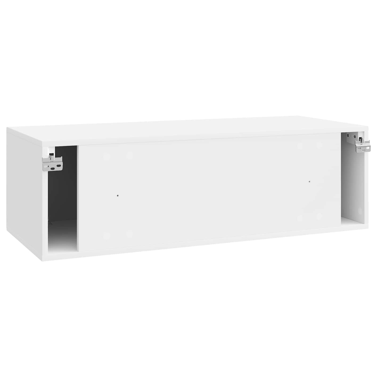 Mobile Porta TV da Muro Bianco Lucido 98 x 41 x 30 cm | homemem39
