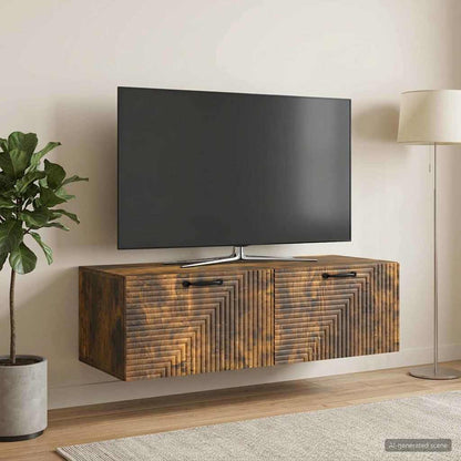 Mobile Porta TV da Muro Rovere Fumo 98 x 41 x 30 cm