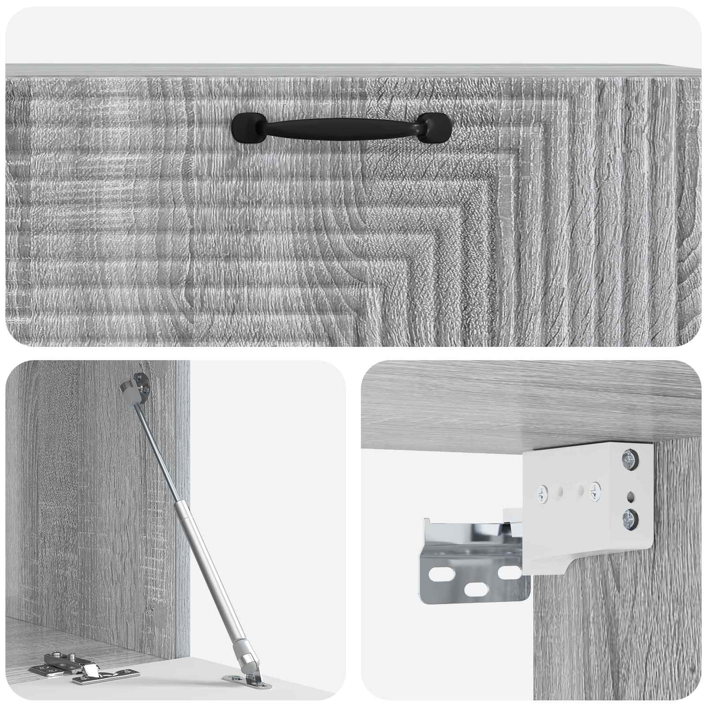 Mobile Porta TV da Muro Grigio Sonoma 98 x 41 x 30 cm