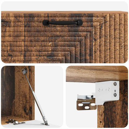 Mobile Porta TV da Muro Legno antico 98 x 41 x 30 cm | homemem39