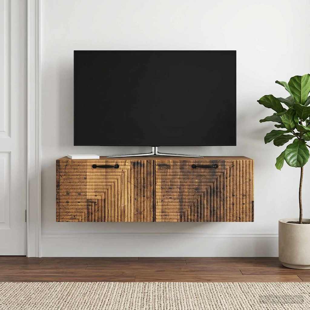 Mobile Porta TV da Muro Legno antico 98 x 41 x 30 cm