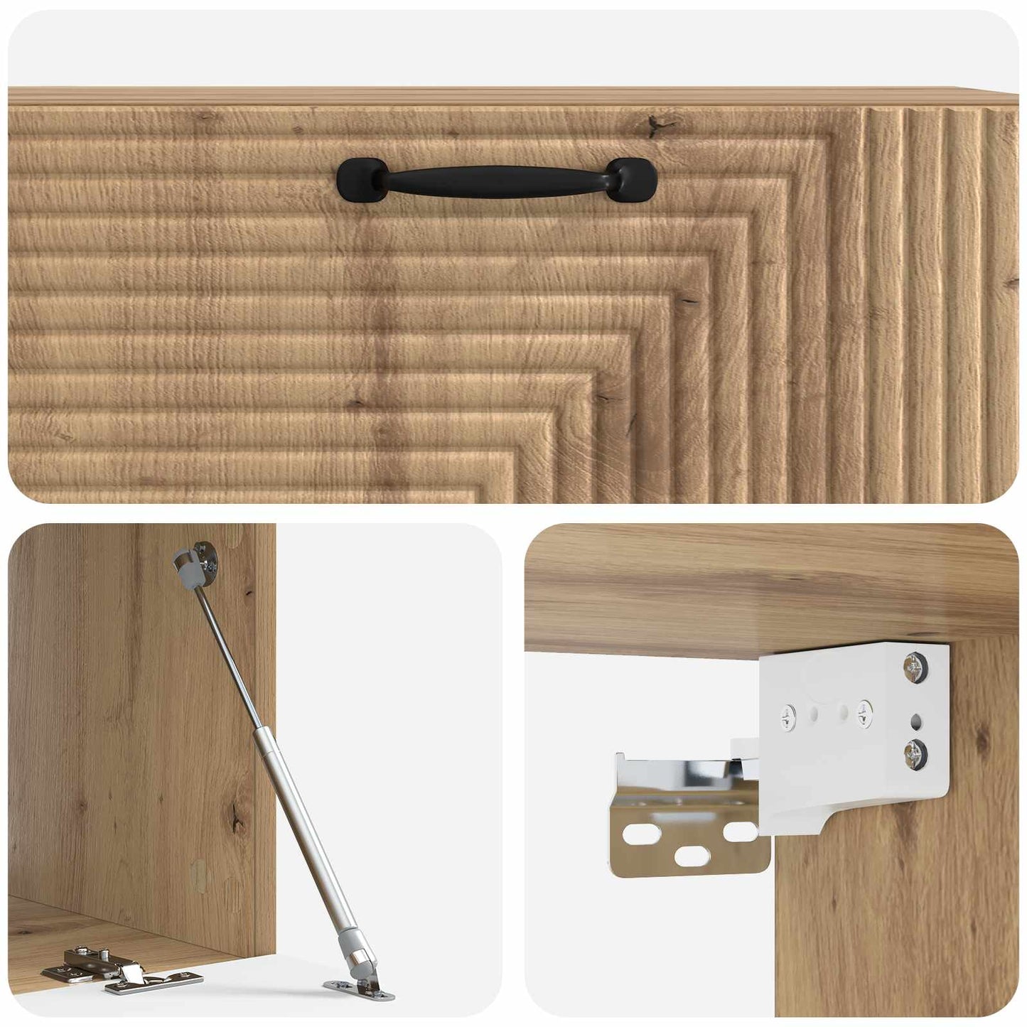 Mobile Porta TV da Muro Rovere Artigianale 98 x 41 x 30 cm | homemem39