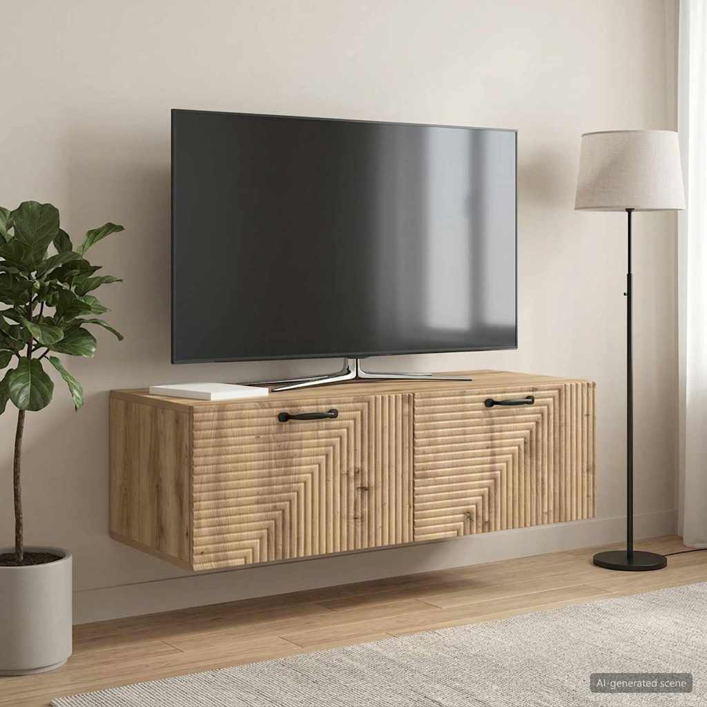 Mobile Porta TV da Muro Rovere Artigianale 98 x 41 x 30 cm