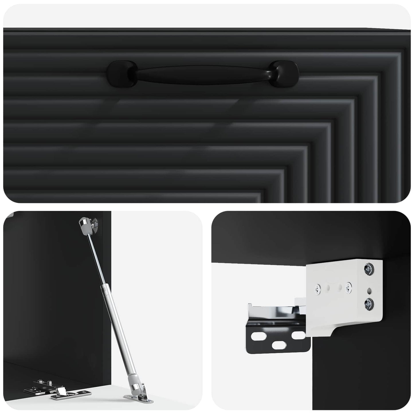 Mobile Porta TV da Muro Nero 59,5 x 31 x 30 cm | homemem39