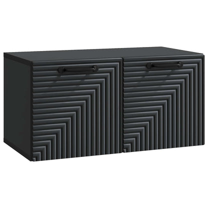 Mobile Porta TV da Muro Nero 59,5 x 31 x 30 cm | homemem39