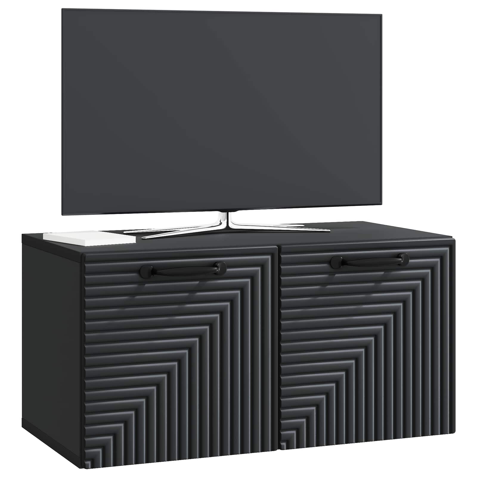 Mobile Porta TV da Muro Nero 59,5 x 31 x 30 cm | homemem39