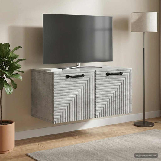 Mobile Porta TV da Muro Grigio Cemento 59,5 x 31 x 30 cm