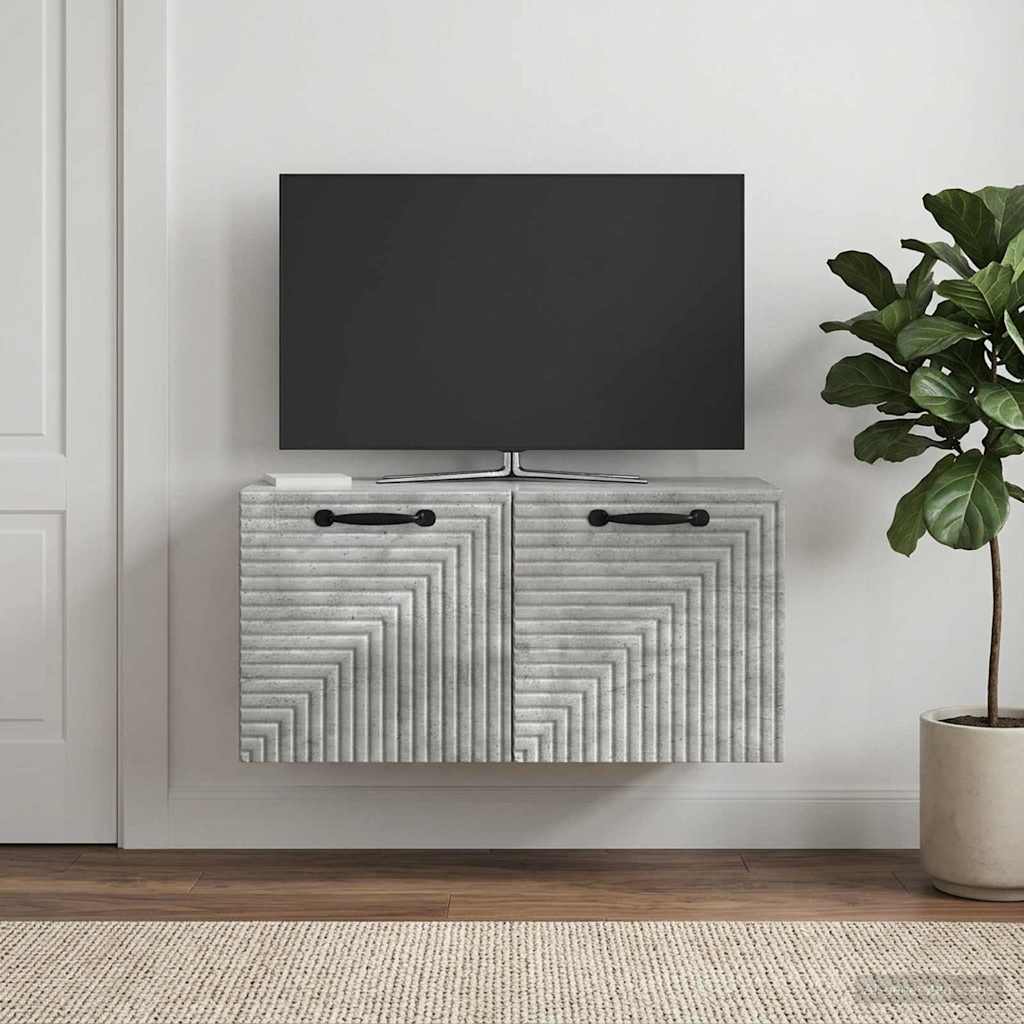 Mobile Porta TV da Muro Grigio Cemento 59,5 x 31 x 30 cm