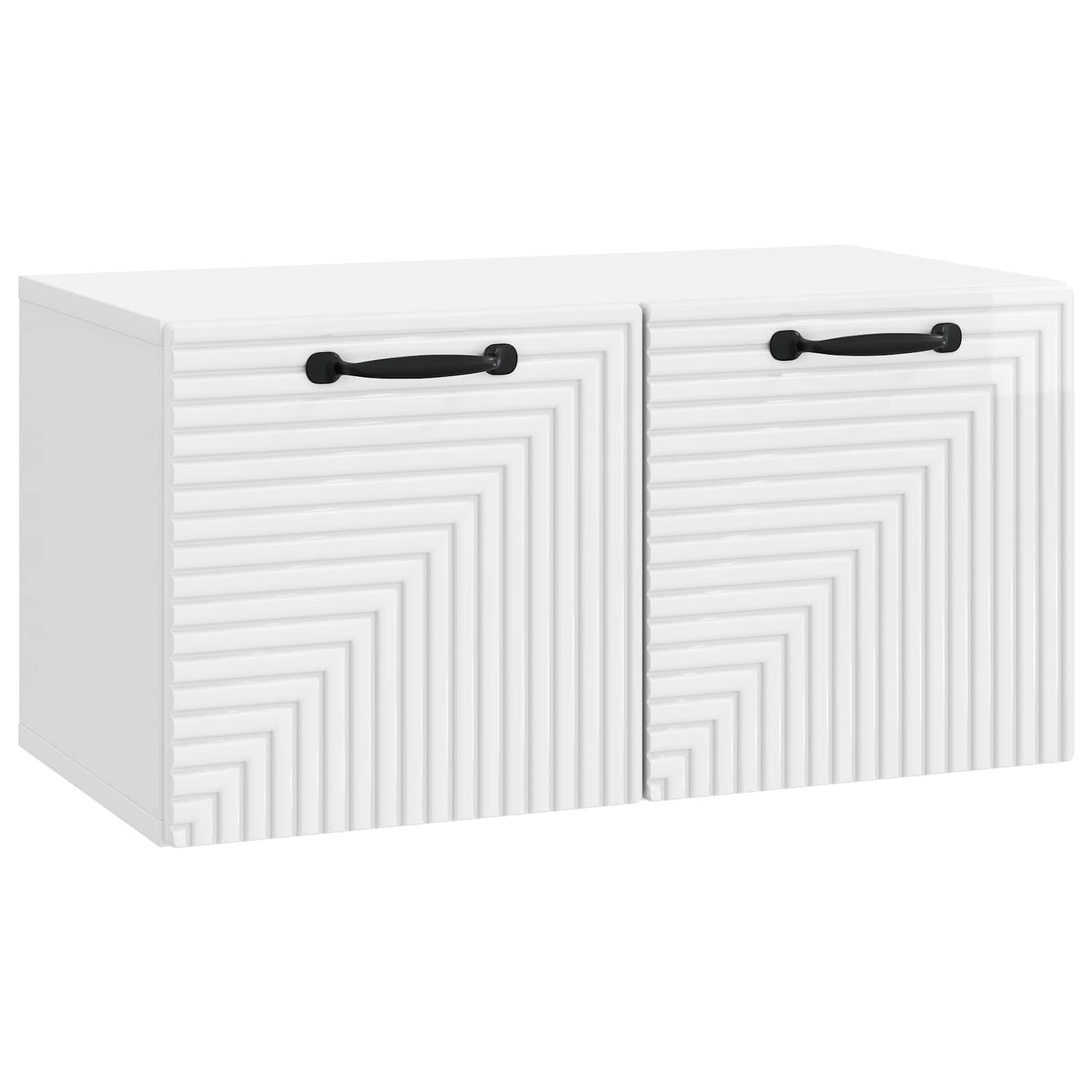 Mobile Porta TV da Muro Bianco Lucido 59,5 x 31 x 30 cm | homemem39
