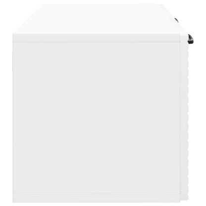 Mobile Porta TV da Muro Bianco Lucido 59,5 x 31 x 30 cm