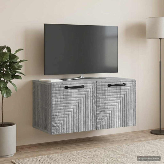 Mobile Porta TV da Muro Grigio Sonoma 59,5 x 31 x 30 cm
