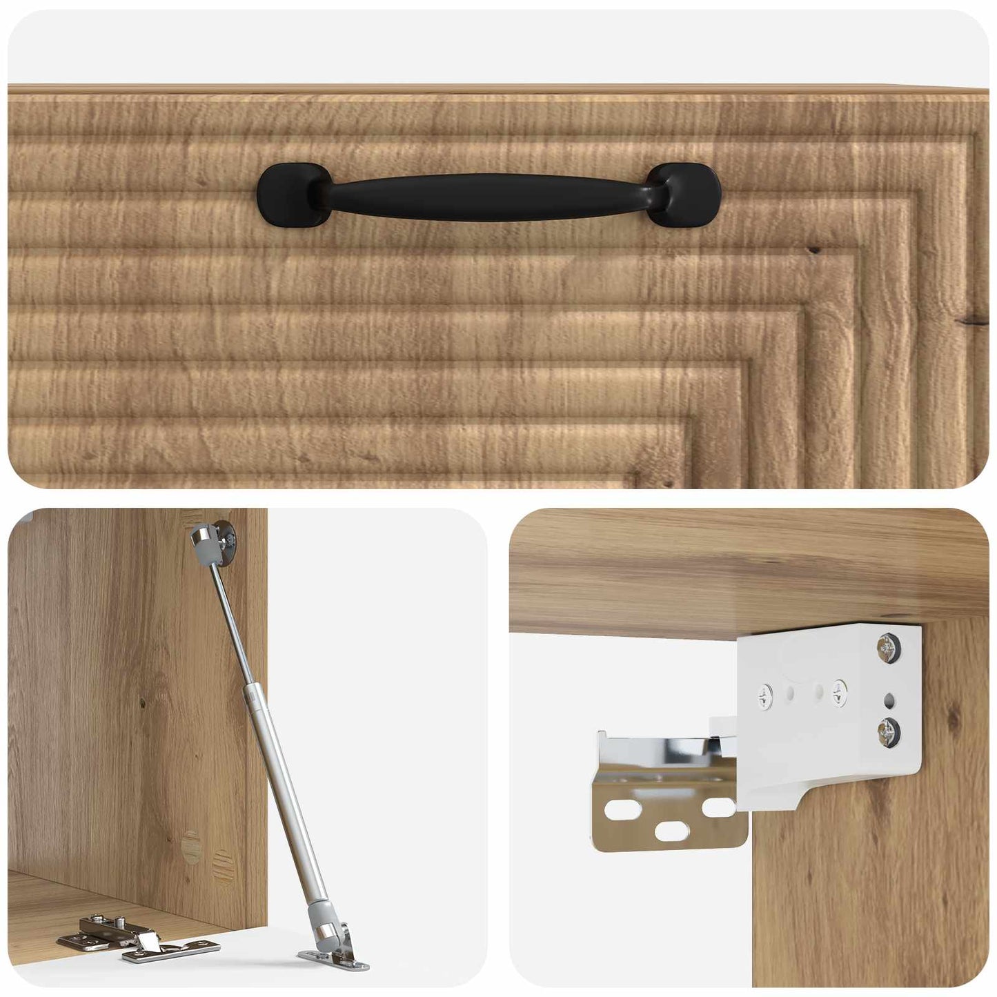 Mobile Porta TV da Muro 59,5 x 31 x 30 cm Rovere Artigianale