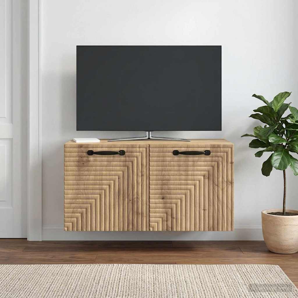 Mobile Porta TV da Muro Rovere Artigianale 59,5 x 31 x 30 cm
