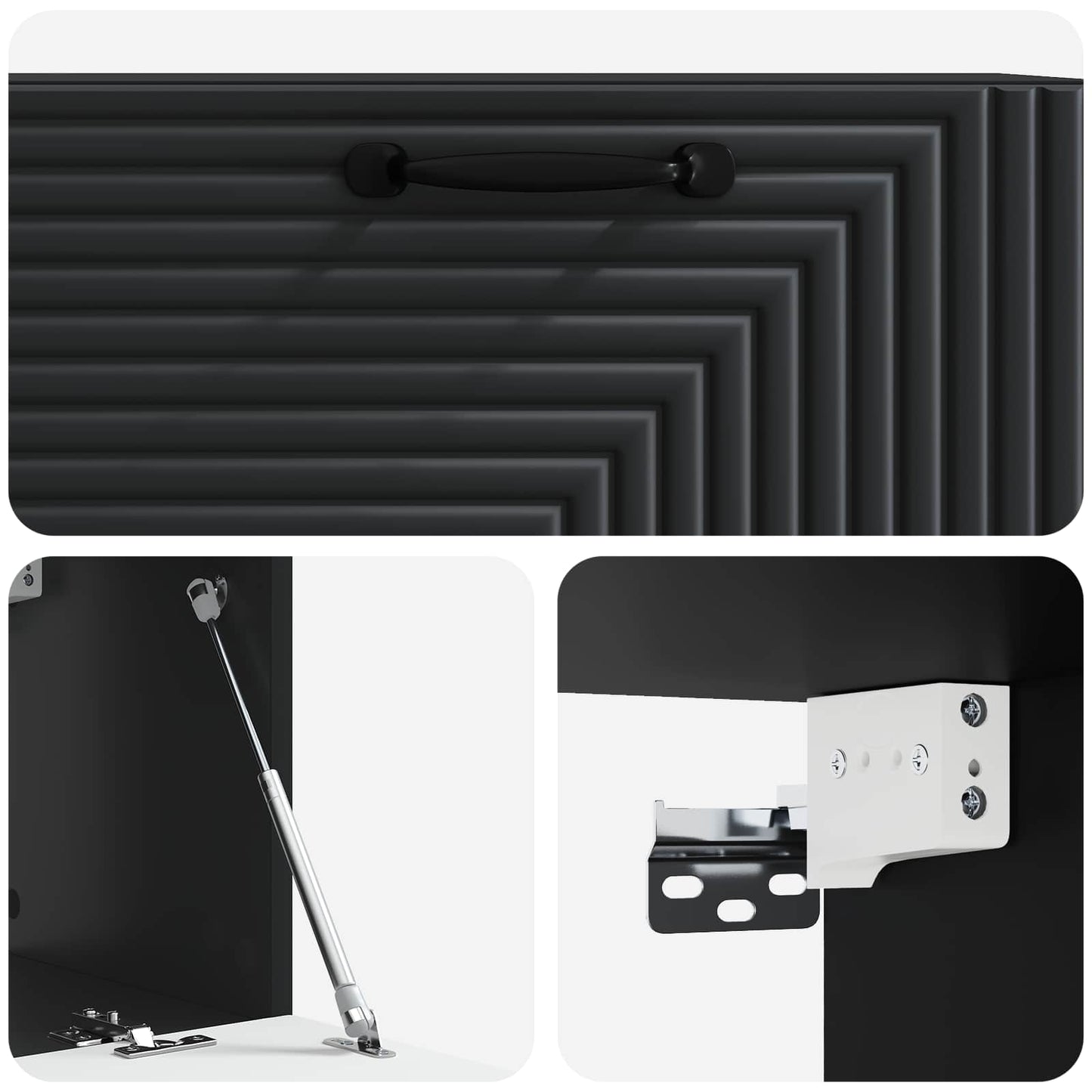 Mobile Porta TV da Muro Nero 78,5 x 31 x 30 cm | homemem39