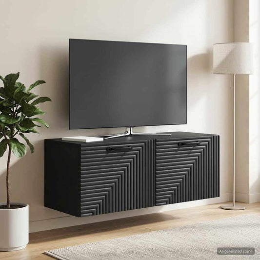 Mobile Porta TV da Muro Nero 78,5 x 31 x 30 cm