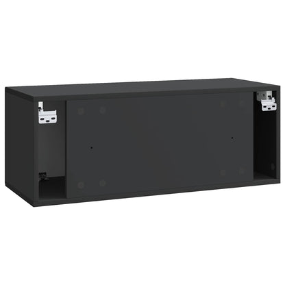 Mobile Porta TV da Muro Nero 78,5 x 31 x 30 cm