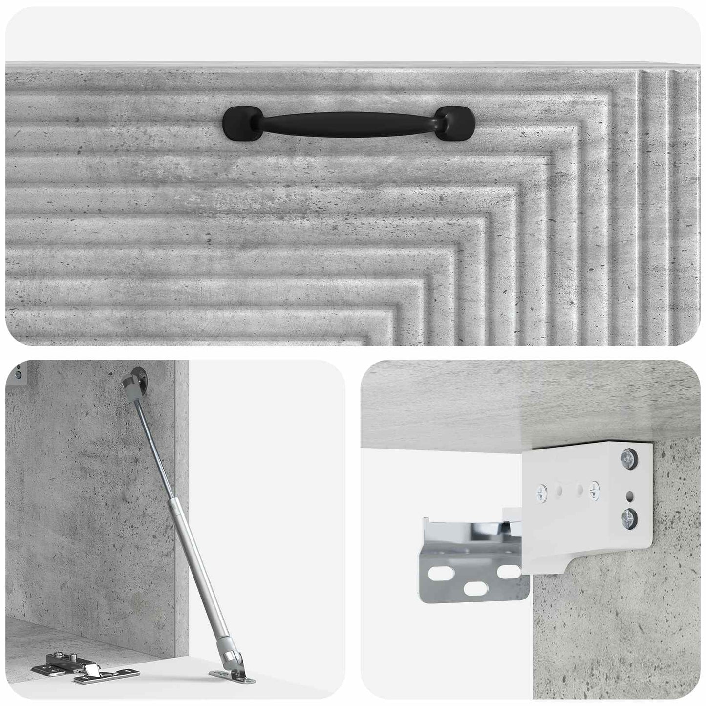 Mobile Porta TV da Muro Grigio Cemento 78,5 x 31 x 30 cm | homemem39