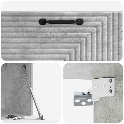 Mobile Porta TV da Muro Grigio Cemento 78,5 x 31 x 30 cm