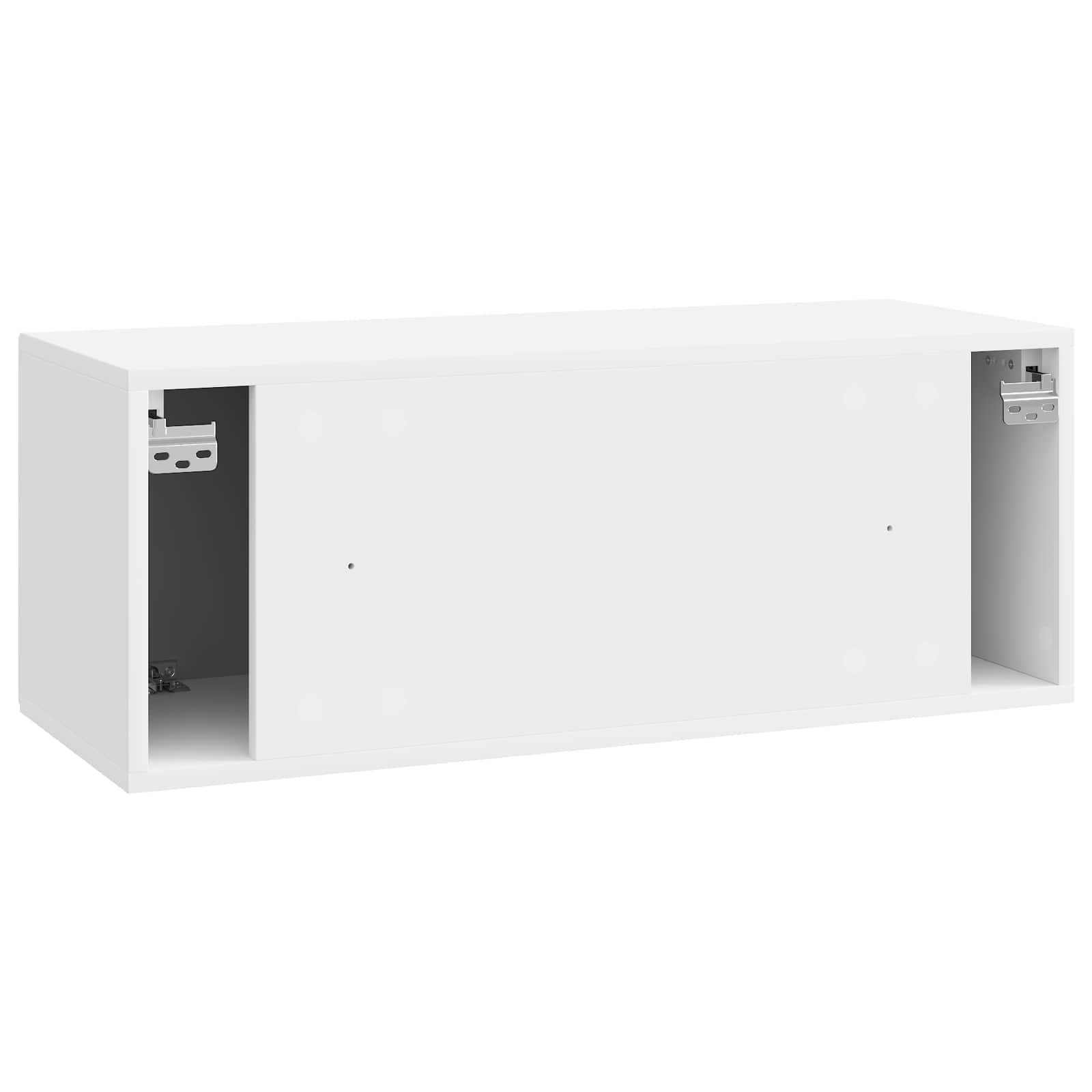 Mobile Porta TV da Muro Bianco Lucido 78,5 x 31 x 30 cm | homemem39