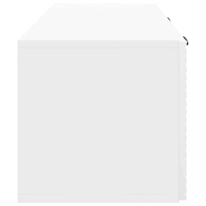 Mobile Porta TV da Muro Bianco Lucido 78,5 x 31 x 30 cm