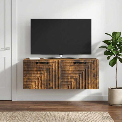 Mobile Porta TV da Muro Rovere Fumo 78,5 x 31 x 30 cm