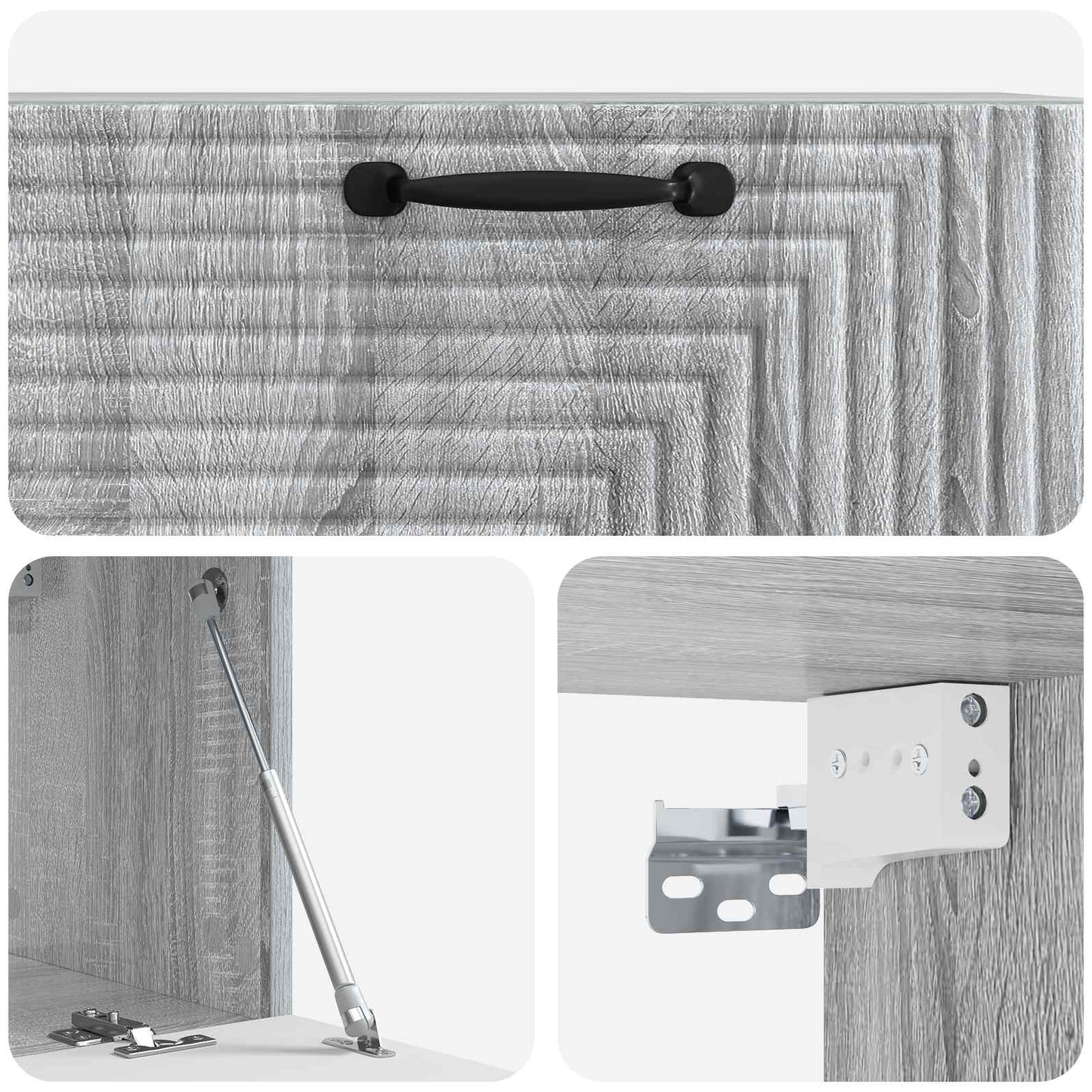 Mobile Porta TV da Muro Grigio Sonoma 78,5 x 31 x 30 cm | homemem39
