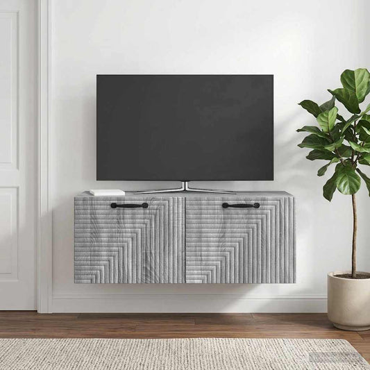 Mobile Porta TV da Muro Grigio Sonoma 78,5 x 31 x 30 cm - homemem39