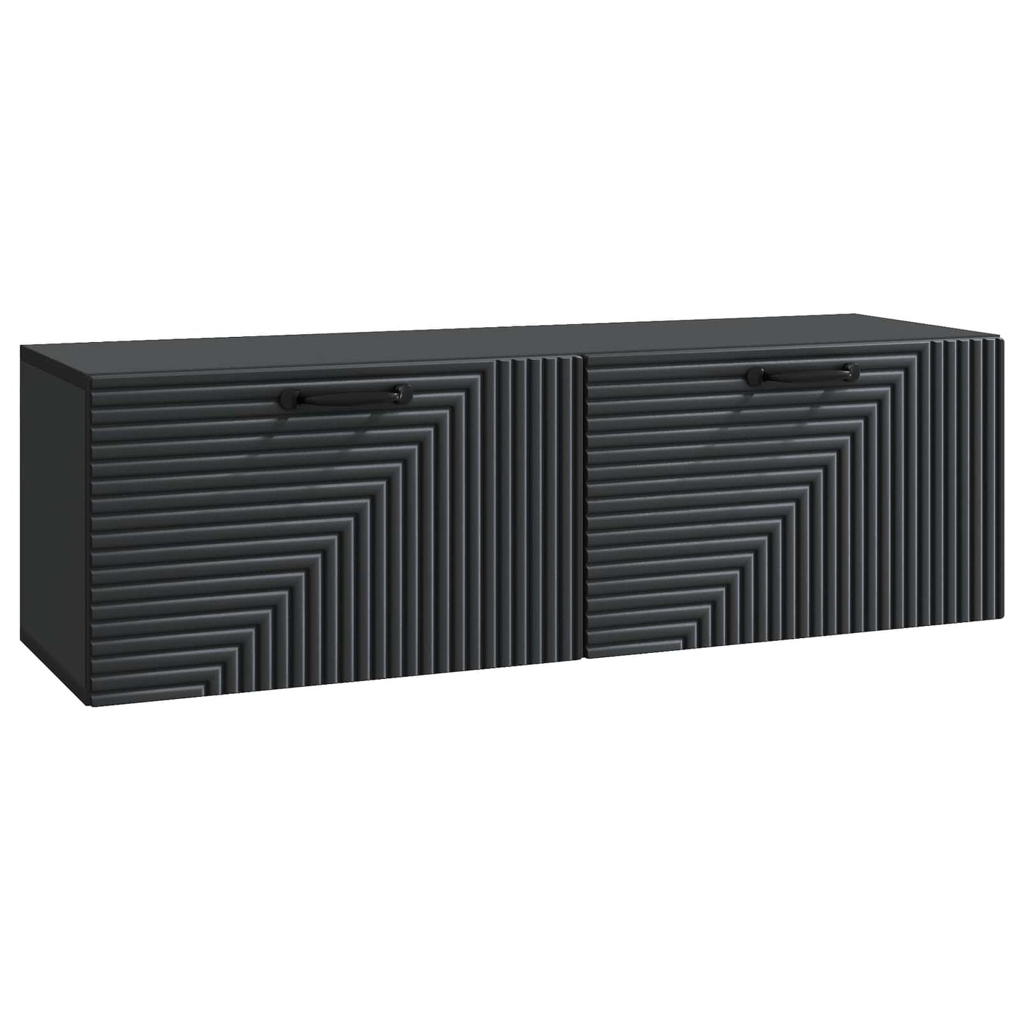 Mobile Porta TV da Muro Montaggio a parete Nero 98 x 31 x 30 cm | homemem39