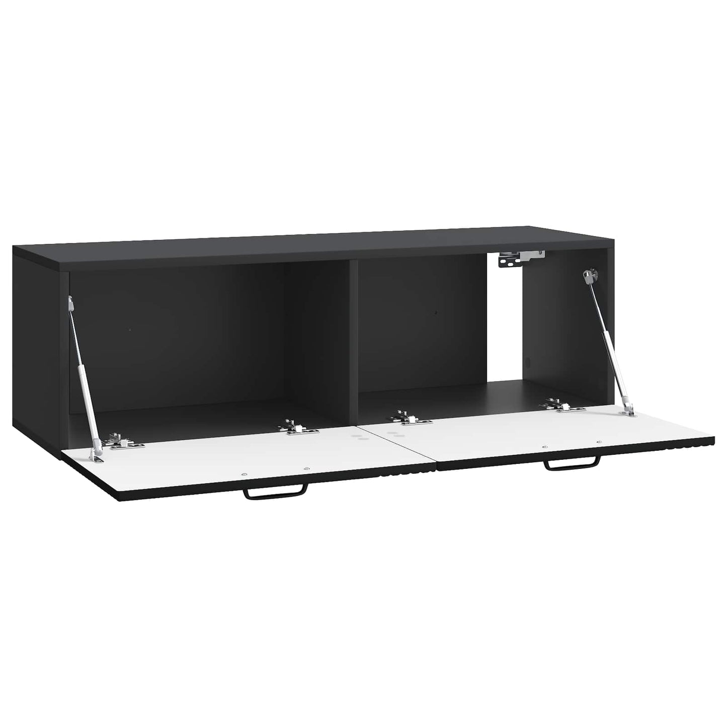 Mobile Porta TV da Muro Montaggio a parete Nero 98 x 31 x 30 cm