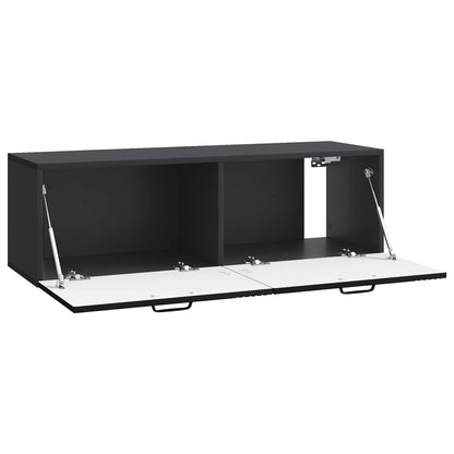 Mobile Porta TV da Muro Montaggio a parete Nero 98 x 31 x 30 cm