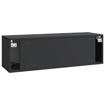 Mobile Porta TV da Muro Montaggio a parete Nero 98 x 31 x 30 cm | homemem39