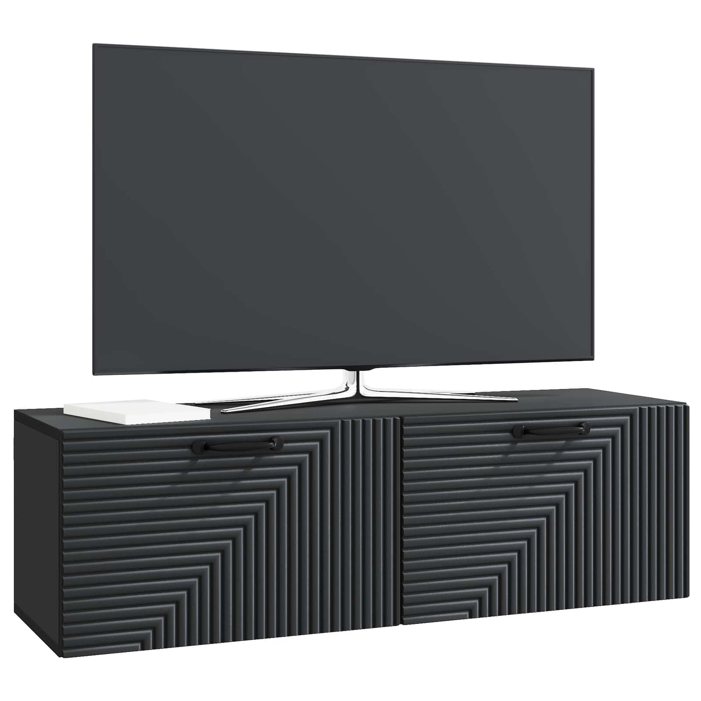 Mobile Porta TV da Muro Montaggio a parete Nero 98 x 31 x 30 cm | homemem39