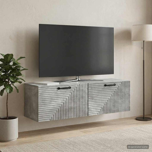 Mobile Porta TV da Muro Grigio Cemento 98 x 31 x 30 cm - homemem39