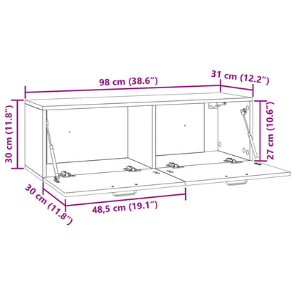Mobile Porta TV da Muro Grigio Cemento 98 x 31 x 30 cm
