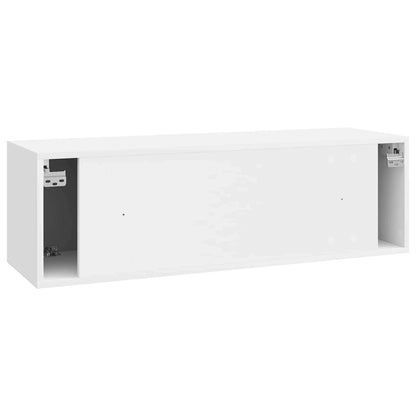Mobile Porta TV da Muro Bianco Lucido 98 x 31 x 30 cm | homemem39
