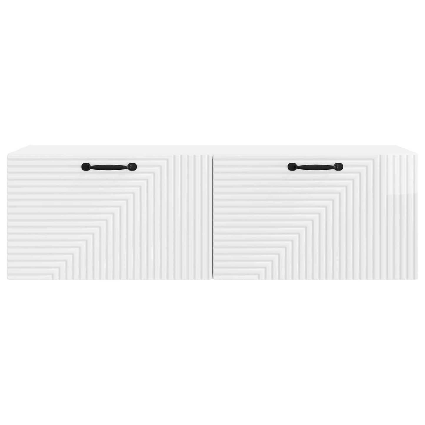Mobile Porta TV da Muro Bianco Lucido 98 x 31 x 30 cm | homemem39