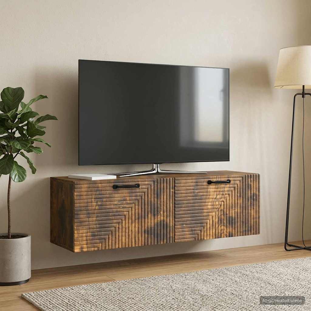 Mobile Porta TV da Muro Rovere Fumo 98 x 31 x 30 cm