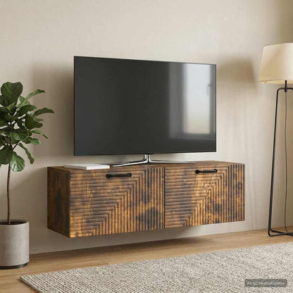 Mobile Porta TV da Muro Rovere Fumo 98 x 31 x 30 cm