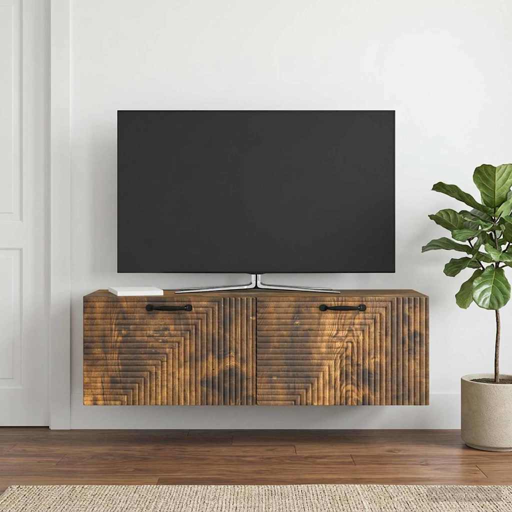 Mobile Porta TV da Muro Rovere Fumo 98 x 31 x 30 cm