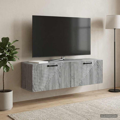 Mobile Porta TV da Muro Grigio Sonoma 98 x 31 x 30 cm