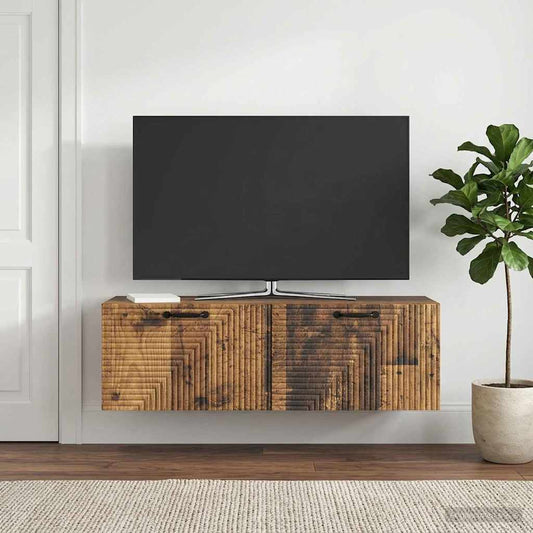 Mobile Porta TV da Muro Legno antico 98 x 31 x 30 cm - homemem39