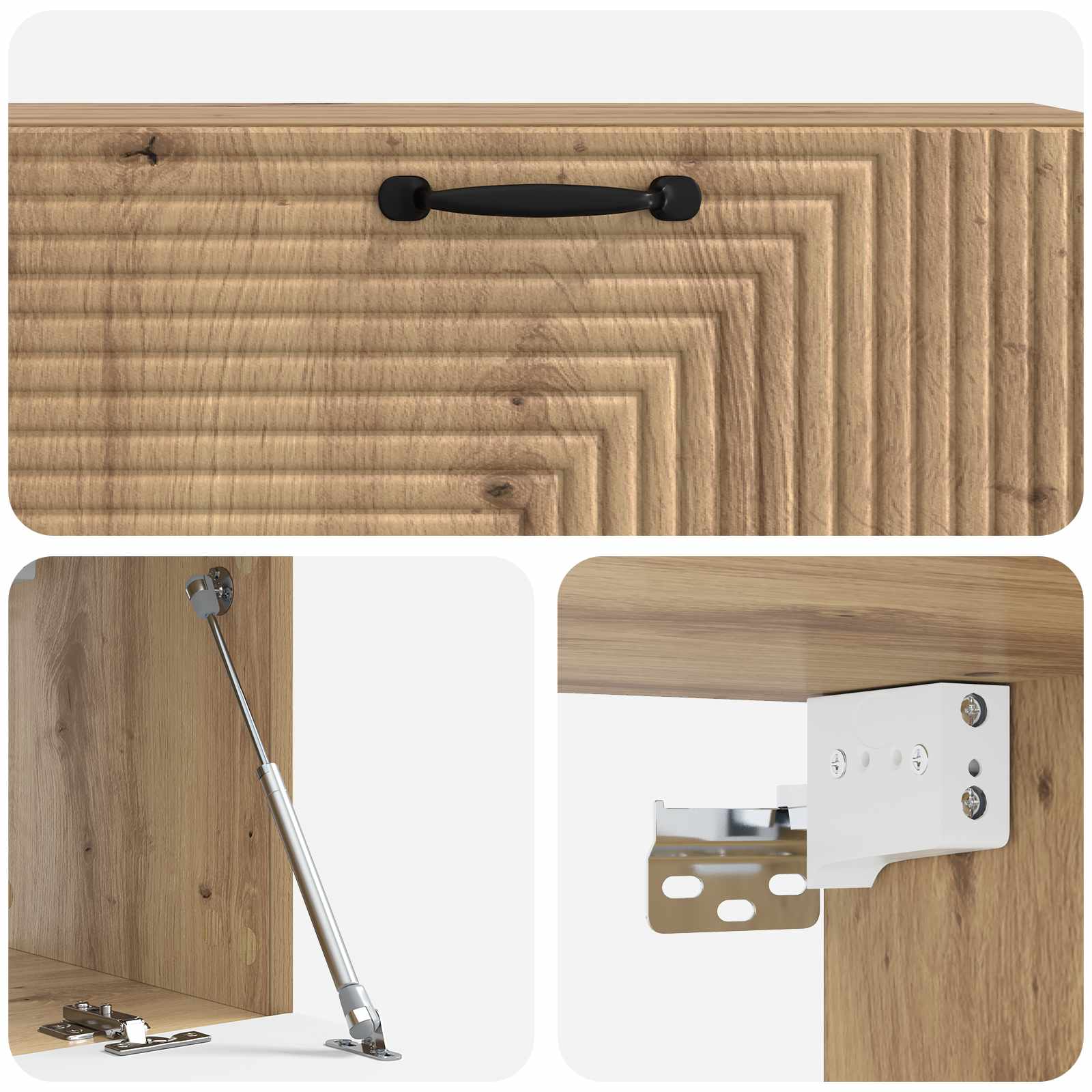Mobile Porta TV da Muro Rovere Artigianale 98 x 31 x 30 cm | homemem39